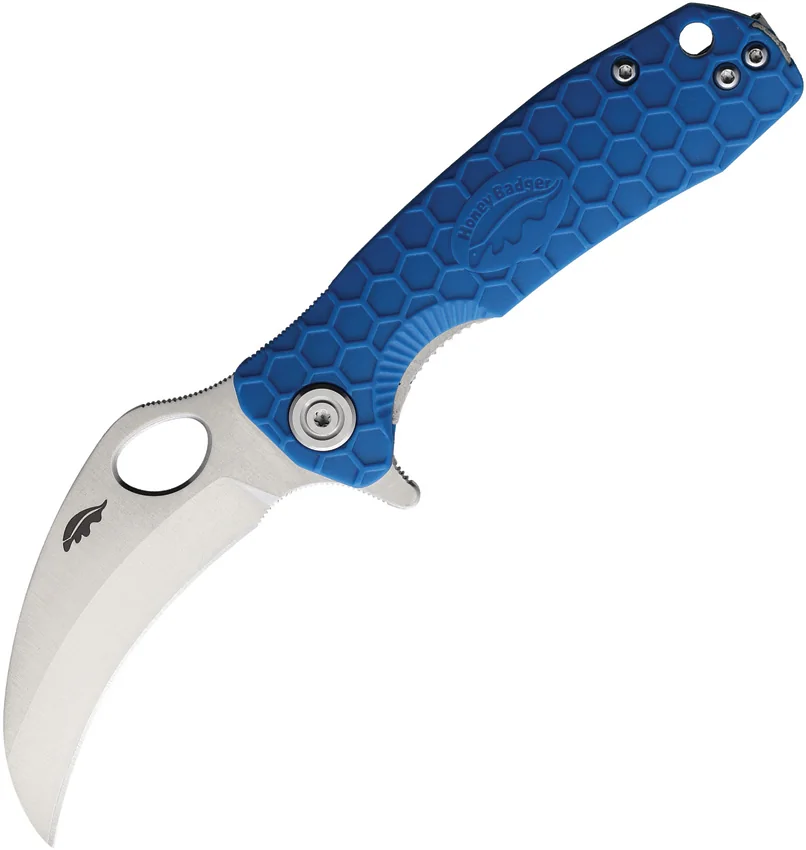 Honey Badger Knives Small Claw Blue FRN (2.75 Satin)
