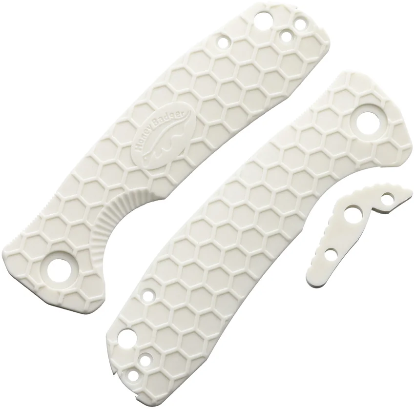Honey Badger Knives Medium Handle Set White FRN