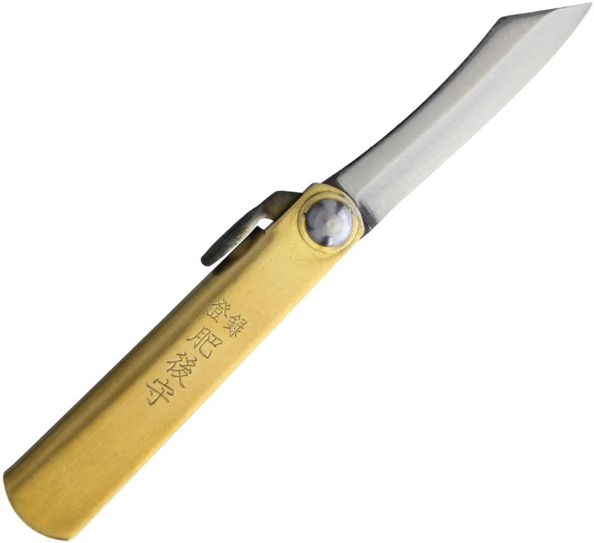 Nagao Higonokami Friction Folder 55mm Brass (1.5" SK) HIGO-01BS