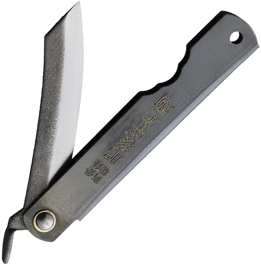 Nagao Higonokami No. 3 Friction Folder Black Stainless Steel (2.6" Satin)
