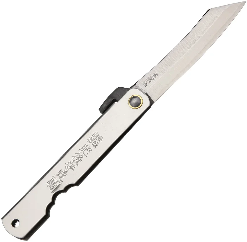 Nagao Higonokami Friction Folder 90mm Silver (2.625" Triple SK) HIGO 6SL