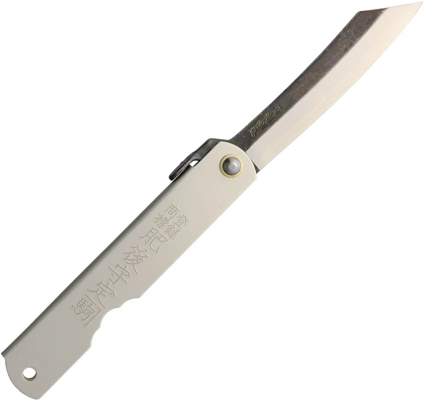 Nagao Higonokami Friction Folder Silver Stainless Steel (3" Aogami) HIGOC10B