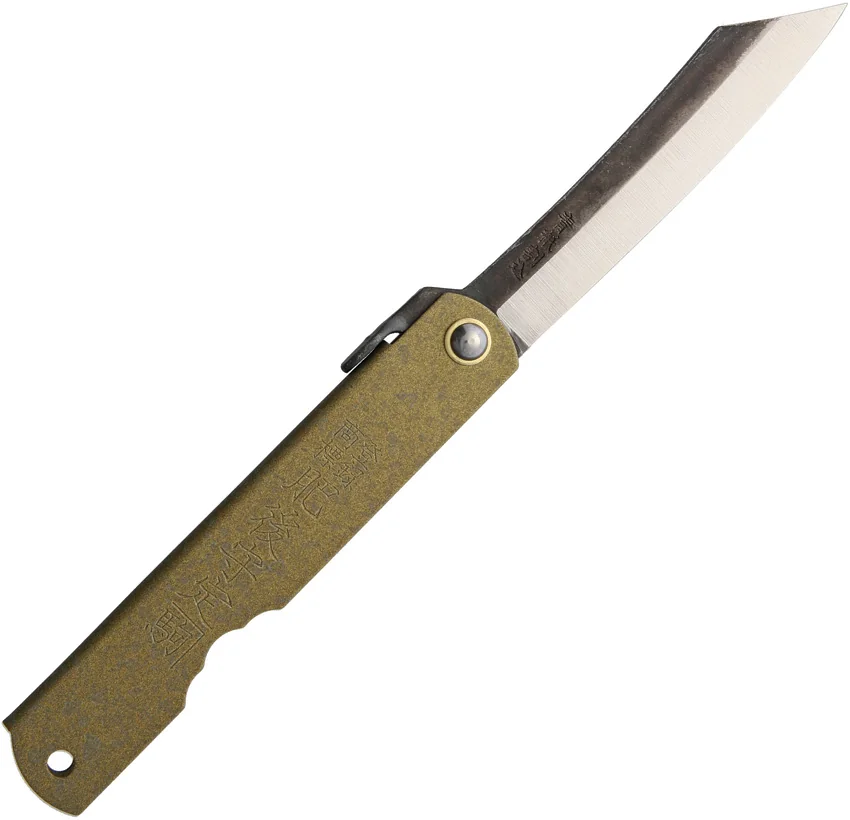 Nagao Higonokami No. 1 Friction Folder Bronzed Iron (2.8" Satin)