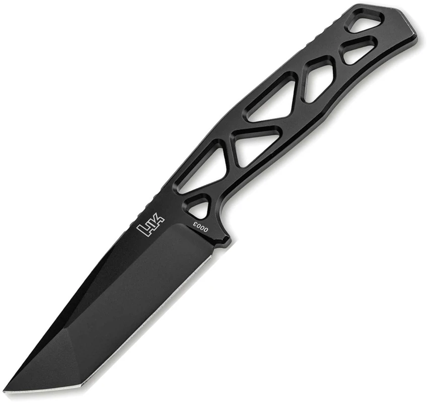 HK FX01 Fixed Blade Knife Black D2 Steel (3" Black D2) 02HK002