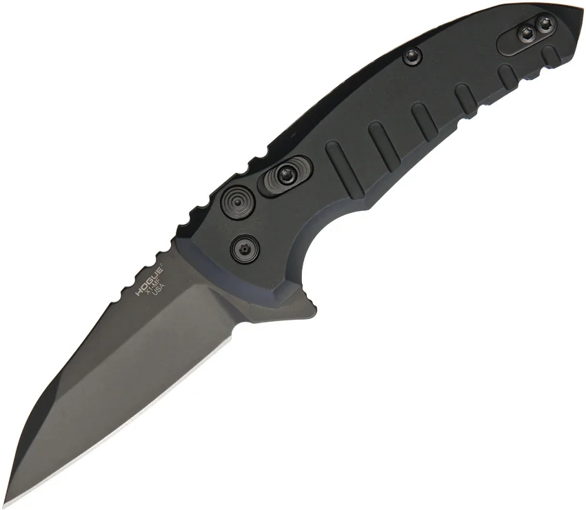 Hogue X1 Microflip Wharncliffe Flipper Knife Matte Black (2.6" Black) 24166