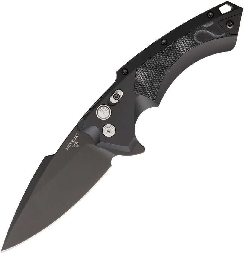 Hogue Knives X5 Spear Point Flipper Knife Black G-Mascus (4" Black) 34559
