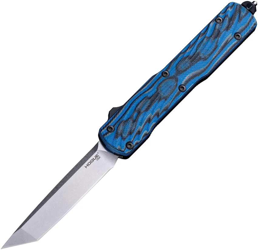 Hogue Knives Counterstrike OTF Auto Knife Blue Lava G-10 Tanto (3.5" Tumbled)