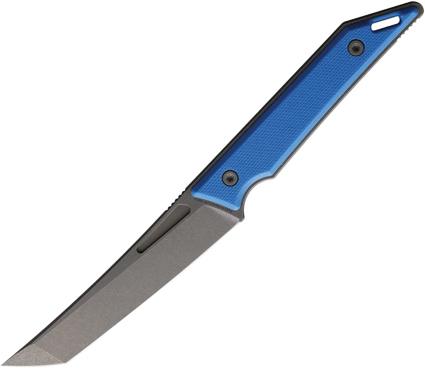 Jake Hoback Knives Goliath Fixed Blade Knife Blue G-10 (3.1" Black)
