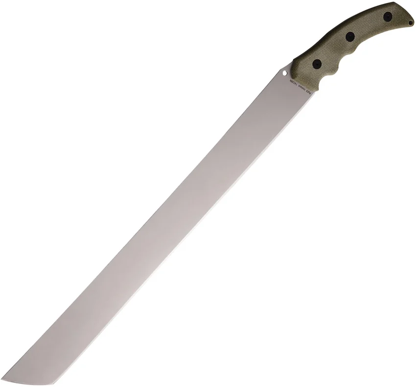 Hoback Knives The Path Machete Green Micarta (18" Stonewash) HOB035
