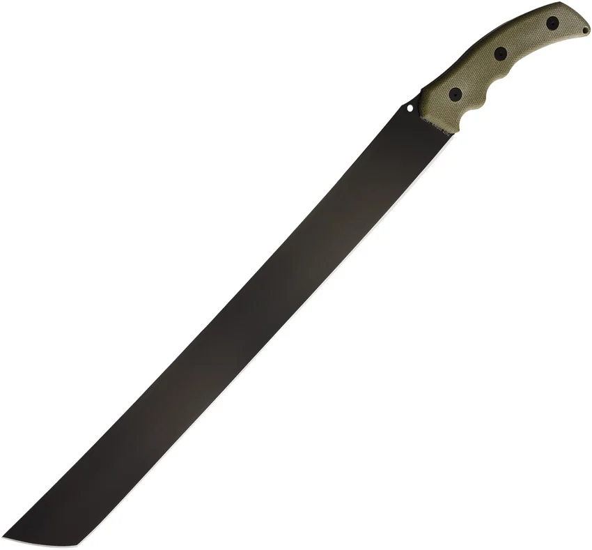 Hoback Knives The Path Machete Green Micarta (18" Black) HOB035B