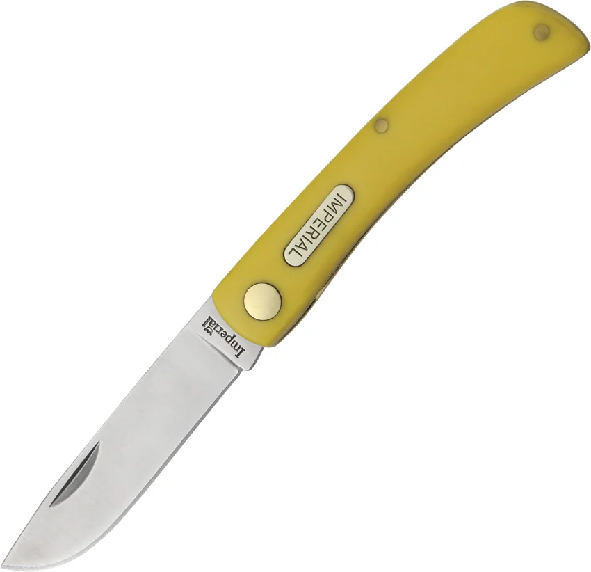 Schrade Imperial Folding Work Knife 3.75" Yellow IMP22Y