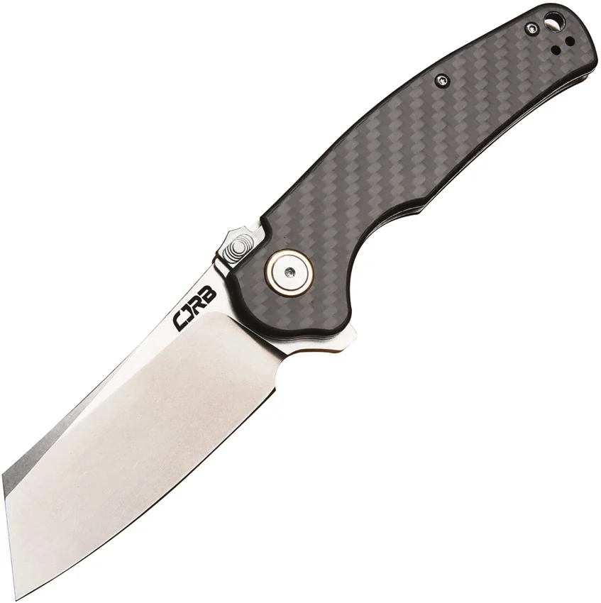 CJRB Cutlery Crag Recoil-lock Knife Carbon Fiber  (3.5" D2 Stonewash) J1904R-CF