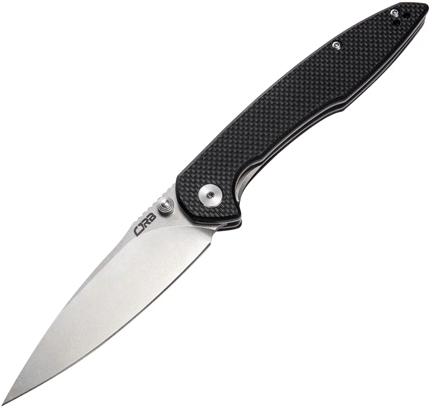CJRB Cutlery Centros Liner Lock Knife Black G-10 (3.625" D2 Stonewash) J1905-BKF