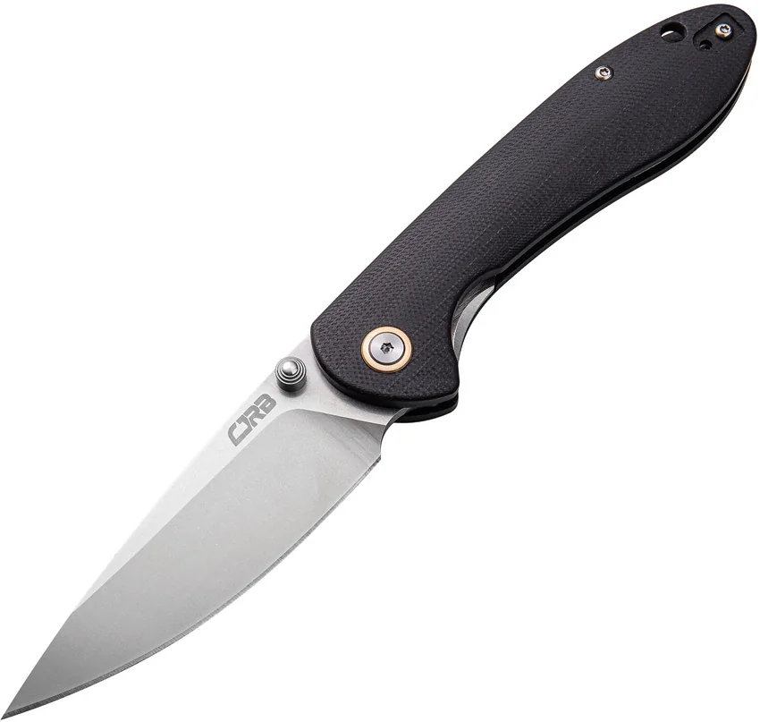 CJRB Feldspar Liner Lock Knife Black G-10 (3.5" Stonewash)