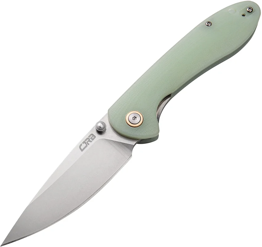 CJRB Feldspar Liner Lock Knife Natural G-10 (3.5" Stonewash)