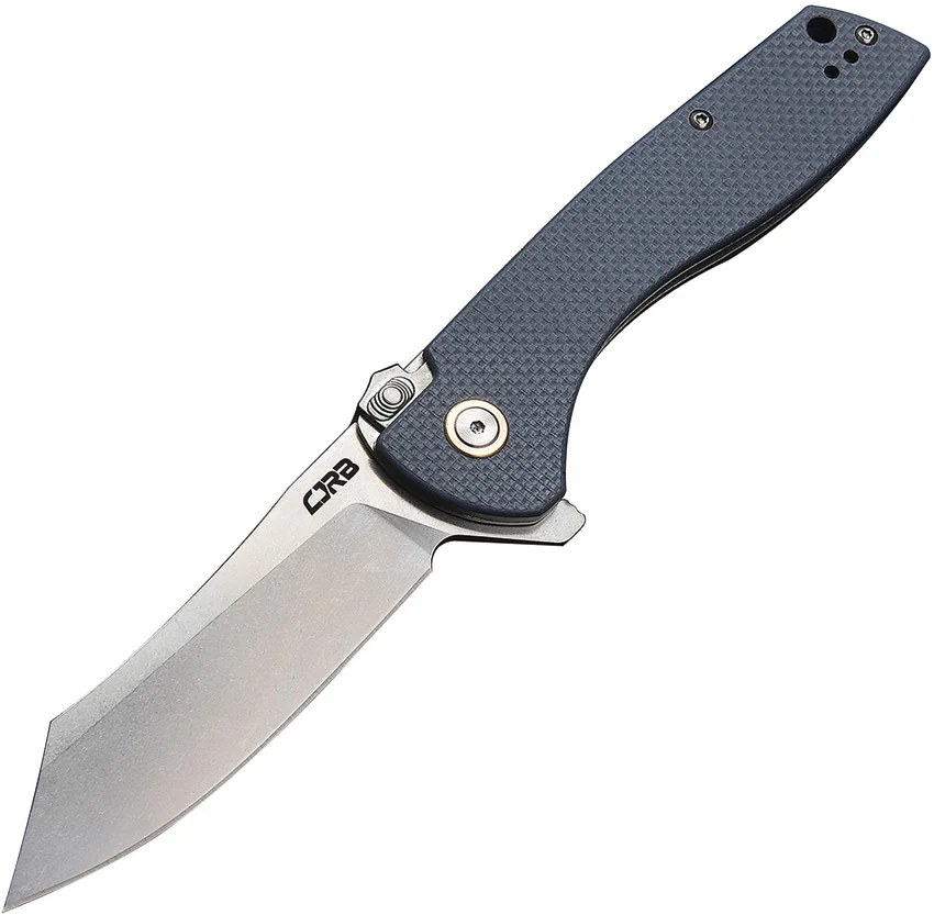 CJRB Kicker Recoil-Lock Knife Blue G-10 (3.5" Stonewash) J1915-BU