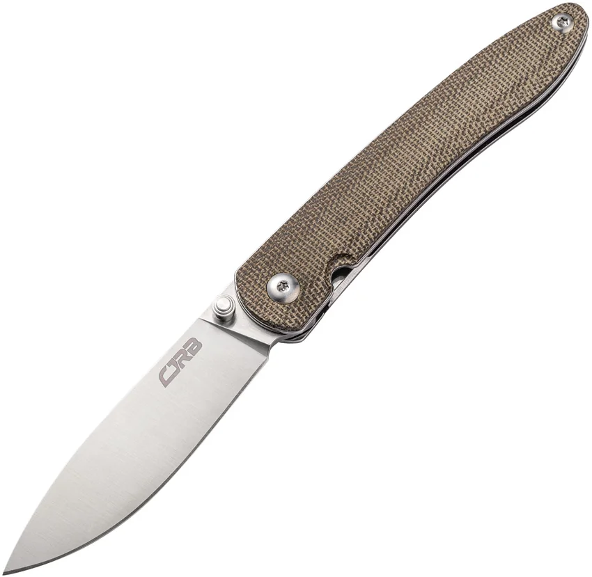 CJRB Cutlery Ria Liner Lock Knife Green Micarta (2.95" Satin) J1917-ODG