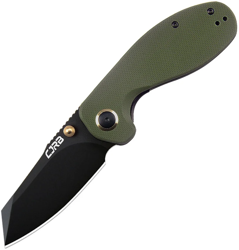 CJRB More Maileah Liner Lock Knife Green G-10 (3" Black AR-RPM9)