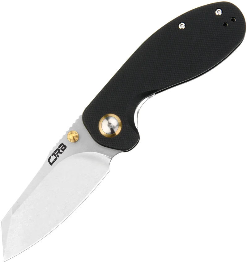 CJRB Swaggs Large Maileah Liner Lock Knife Black G-10 (3" Stonewash) J1918L-BK