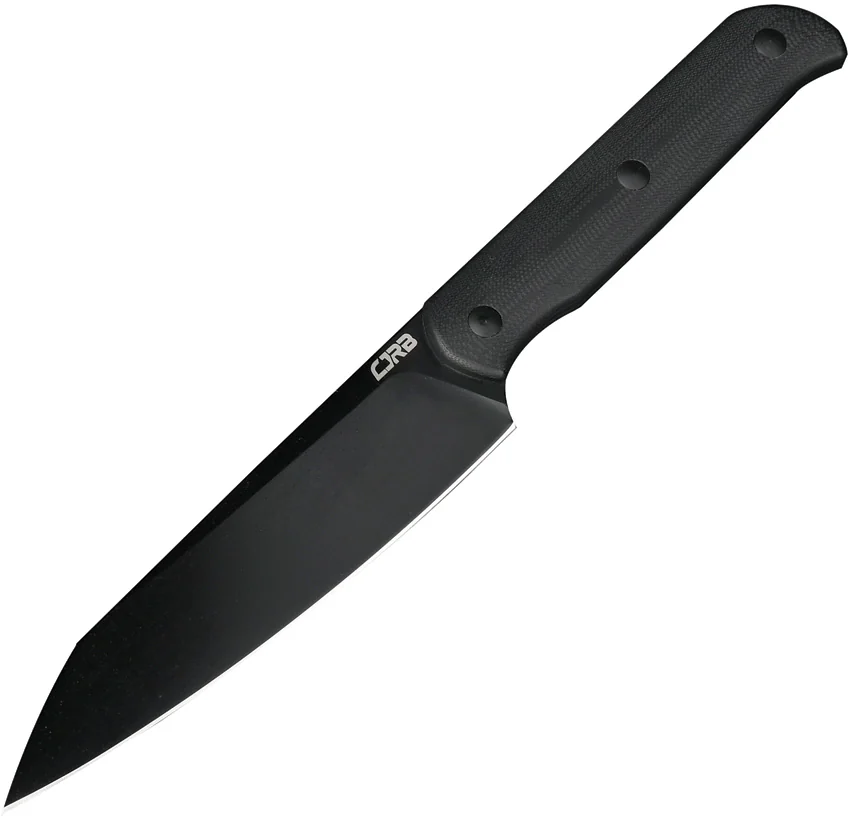 CJRB Silax Fixed Blade Knife Black G-10 (5.1" Black)