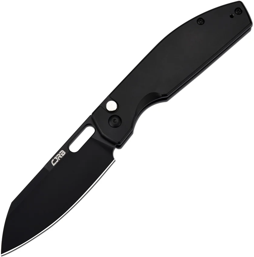 CJRB Cutlery Ekko Button Lock Knife Black Steel (3.3" Black)