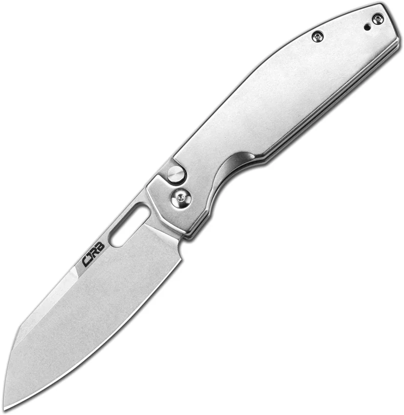 CJRB Cutlery Ekko Button Lock Knife Stonewash Steel (3.3" SW)