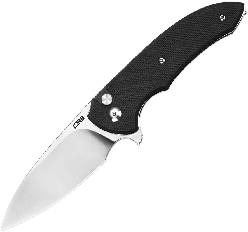 CJRB Space Cowboy Button Lock Knife Black G-10 (3" Polish AR-RPM9)