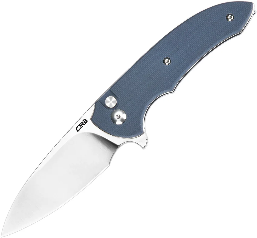 CJRB Space Cowboy Button Lock Knife Blue G-10 (3" Polish AR-RPM9)