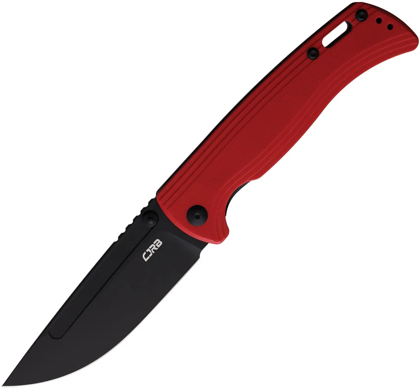 CJRB Cutlery Resource Liner Lock Knife Red G-10 (4.18" Black AR-RPM9)