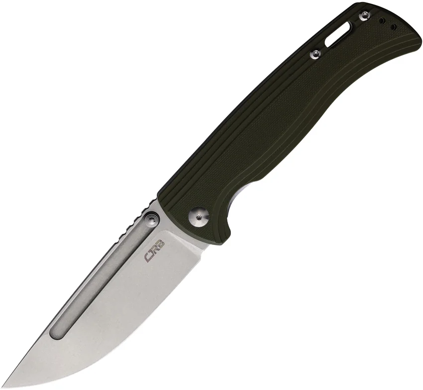 CJRB Cutlery Resource Liner Lock Knife Green G-10 (4.18" Stonewash AR-RPM9)