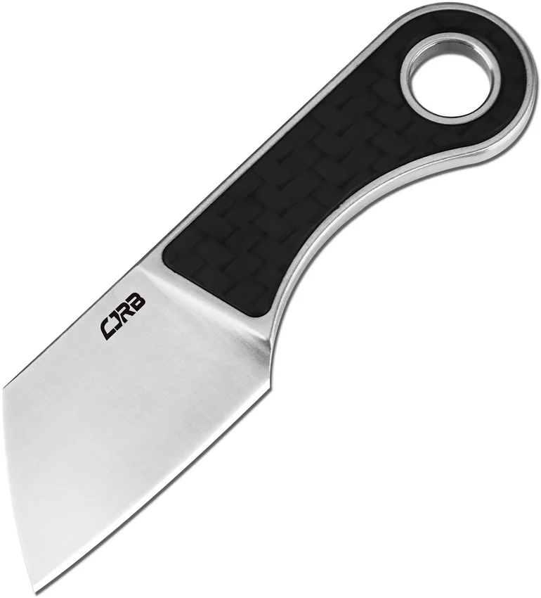CJRB Chip Cleaver Fixed Blade Knife Carbon Fiber (1.2" Satin AR-RPM9) J1939-CF