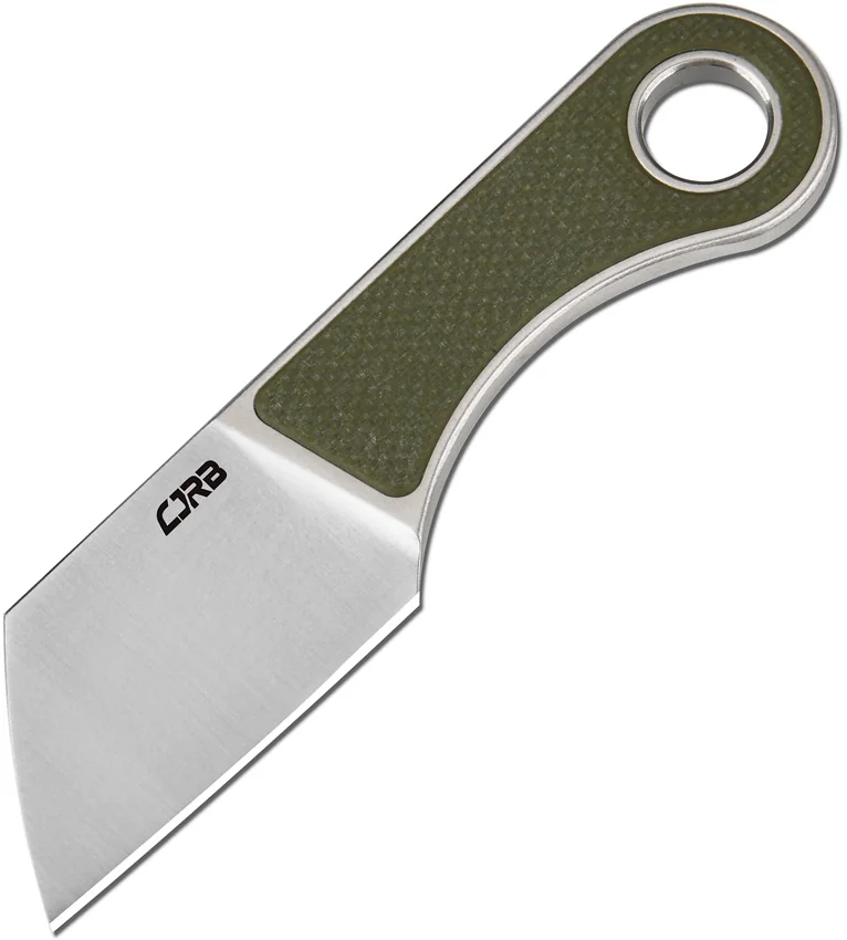 CJRB Chip Cleaver Fixed Blade Knife Green G-10 (1.2" Satin AR-RPM9) J1939-GN