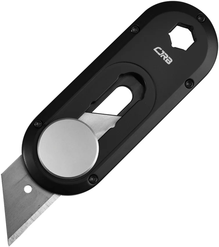 CJRB Breeze Manual Utility OTF Knife Black Steel (0.8" Satin)