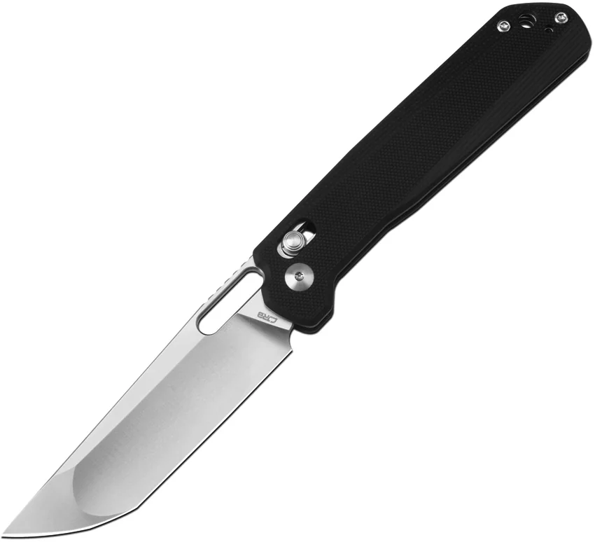 CJRB Bellona Crossbar Lock Knife Black G-10 (3.7" Sand Polish)