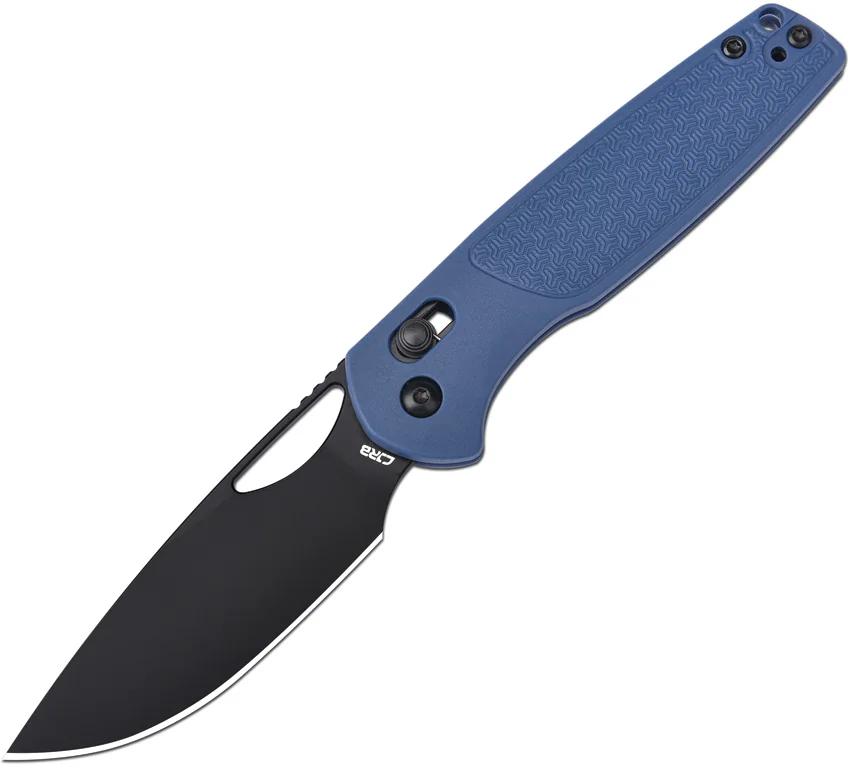 CJRB Acacia Crossbar Lock Knife Blue FRN (3.2" Black)