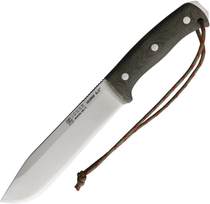 Joker Nomad Fixed Blade Knife Green Micarta (6.5" Satin Bohler N695)