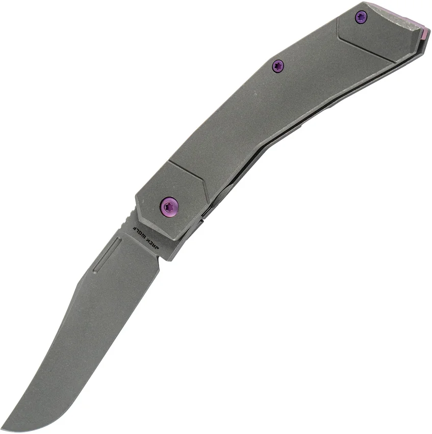 Jack Wolf Knives Bionic Jack Frame Lock Knife Titanium + Pink (3.25" BB/SW)