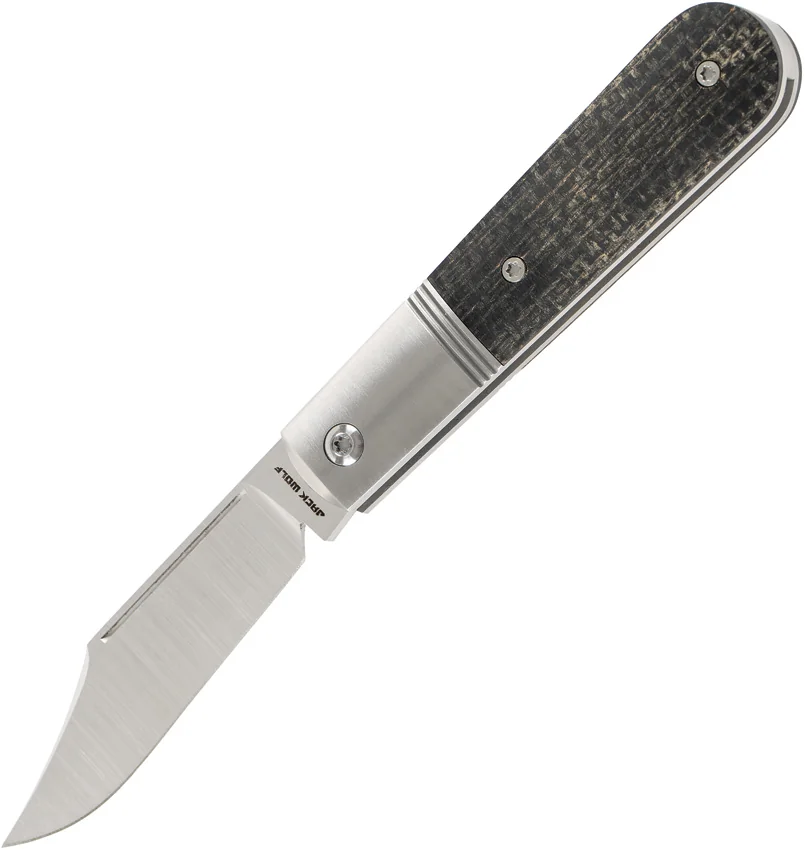 Jack Wolf Knives Big Bro Jack Steel Series Knife Black Micarta (3" Satin)