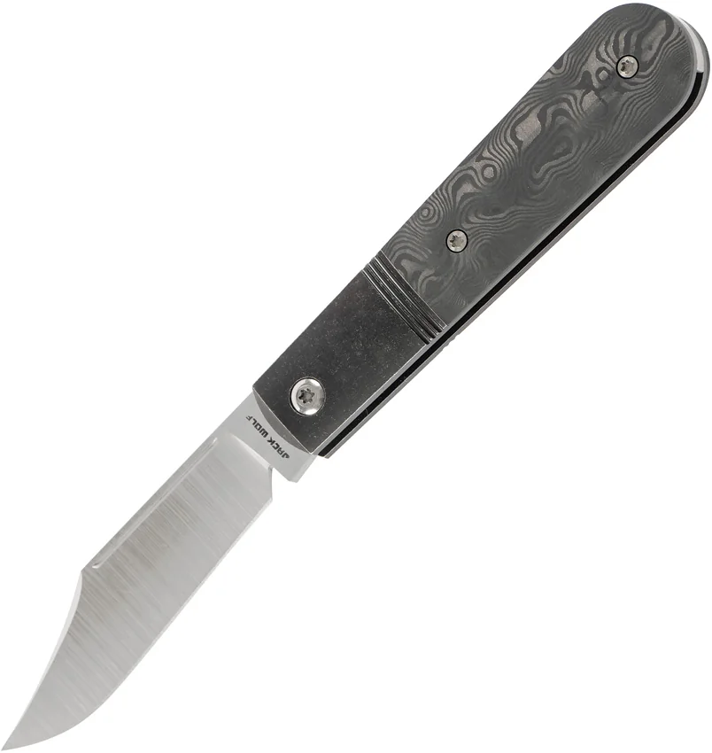 Jack Wolf Knives Big Bro Jack Slip Joint Knife Black Dunes FC (3" Satin)