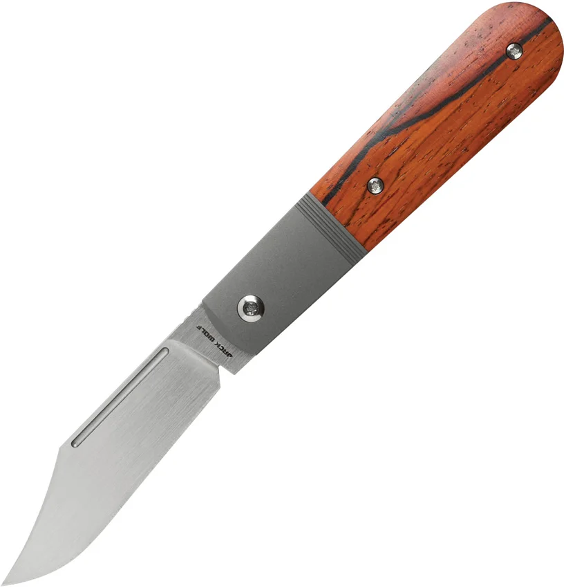 Jack Wolf Knives Primo Jack Frame Lock Knife Rosewood (3.3" Satin)