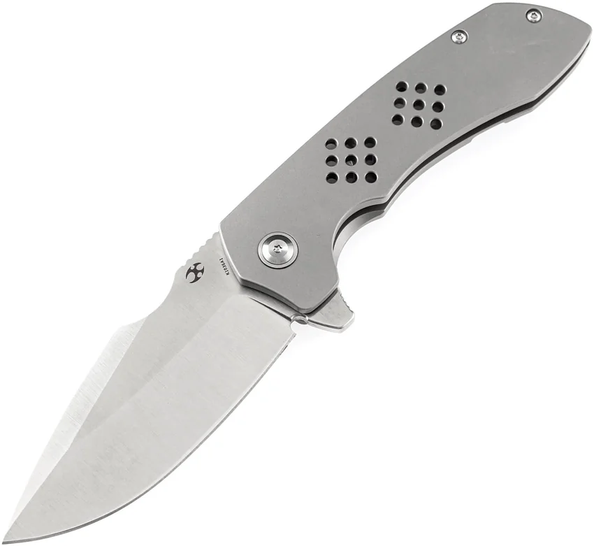 Kansept Entity Frame Lock Knife Bead Blast Titanium (3.5" Satin S35VN) K1036A1