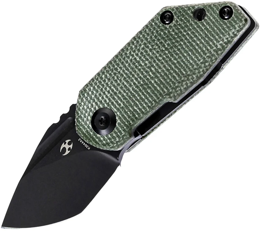 Kansept Knives 4T5 Design RIO Liner Lock Knife Green Micarta (1.56" Black SW)