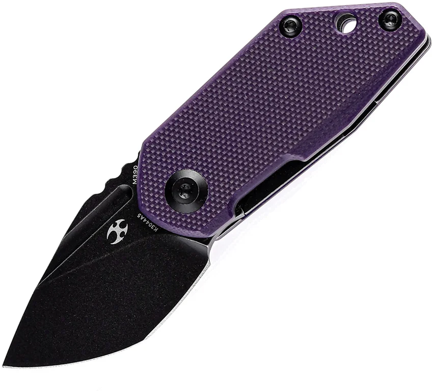 Kansept Knives 4T5 Design RIO Liner Lock Knife Purple G-10 (1.56" Black SW)