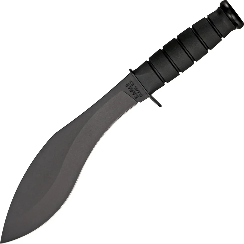 Ka-Bar Combat Kukri Knife Fixed Blade (8.5" Black Plain) 1280