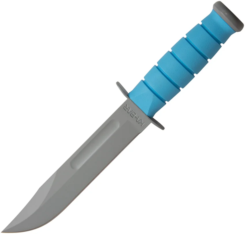 Ka-Bar Bowie USSF Space-Bar Fixed Blade Knife Blue Kraton (7" Gray) 1313SF Force