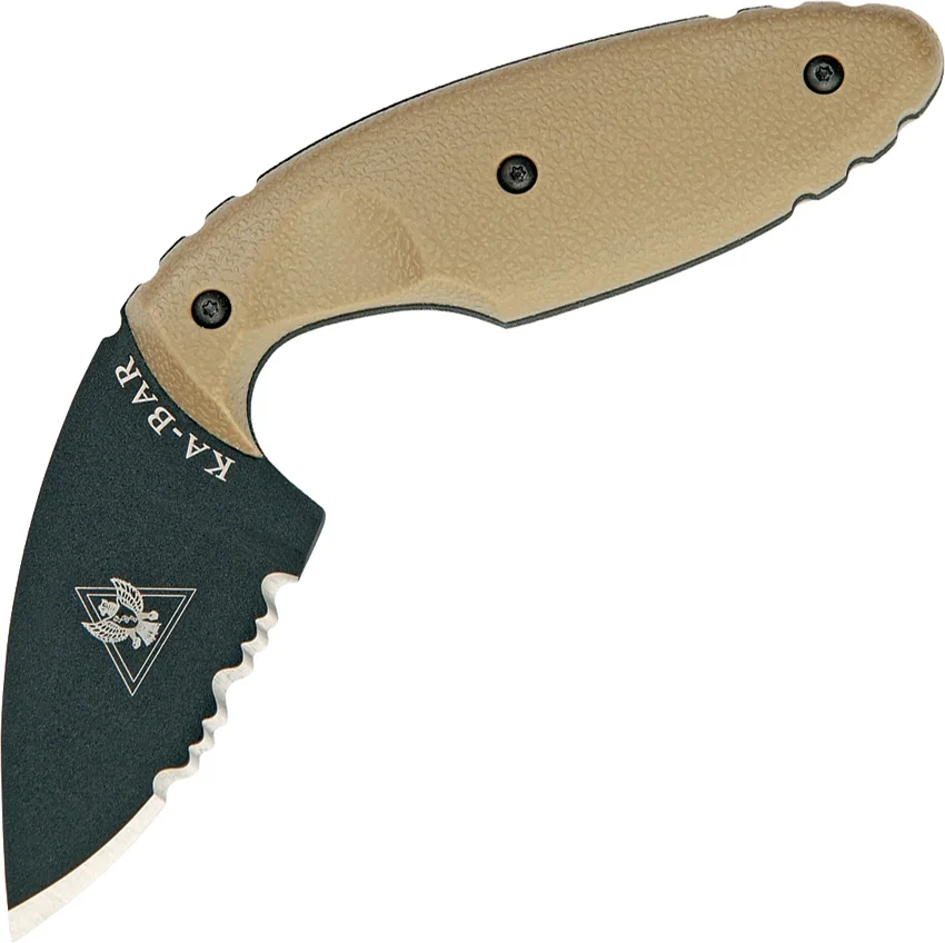 Ka-Bar Small TDI Law Enforcement Knife Coyote Brown (2.31" Black Serr) 1477CB
