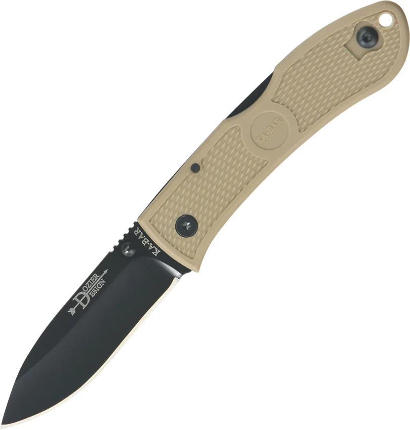 Ka-Bar Dozier Coyote Brown Folding Hunter Folding (3" Black Plain) 4062 CB