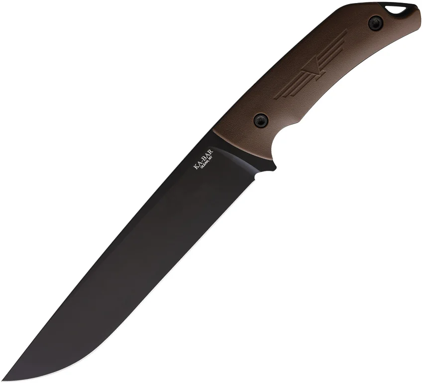Ka-Bar Camp Turok Fixed Blade Knife Brown Ultramid (8" Black)