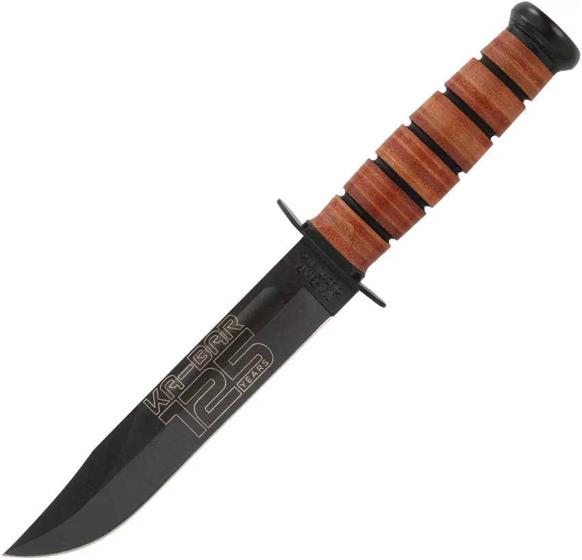 Ka-Bar 125TH Anniversary U.S. Navy Fixed Blade Knife (7" Black Oxide)