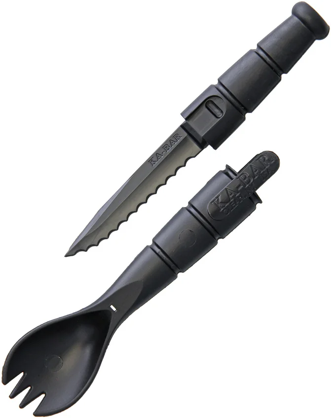 Ka-Bar Tactical Spork w/ Hidden Knife (2.5" Serr) 9909